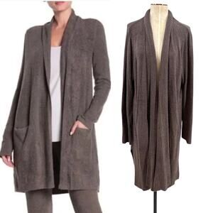 Barefoot Dreams CozyChic Lite Knit Long Open Cardigan Petite‎ Plus Size 2X